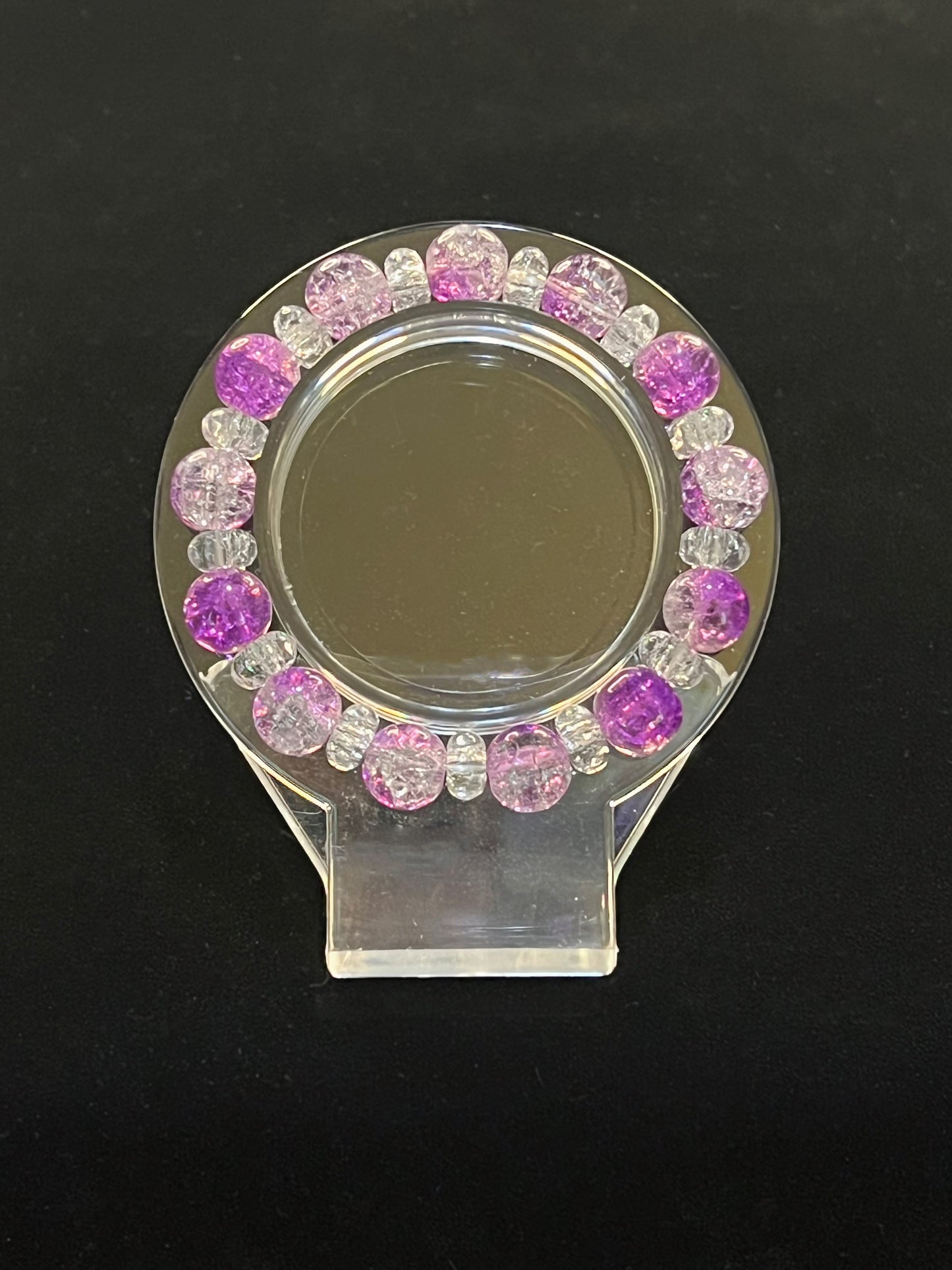 Purple & Clear Glass bracelet