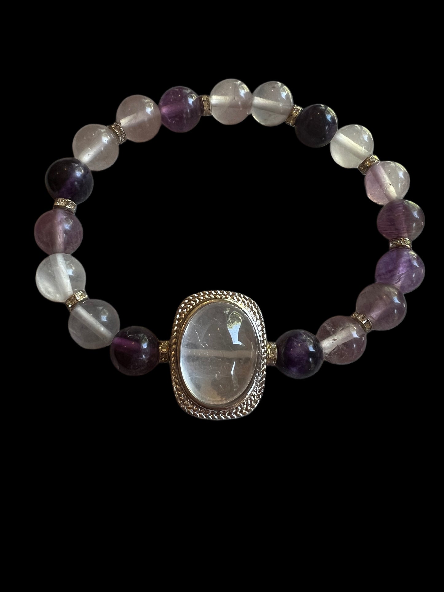 Purple fluorite bracelet