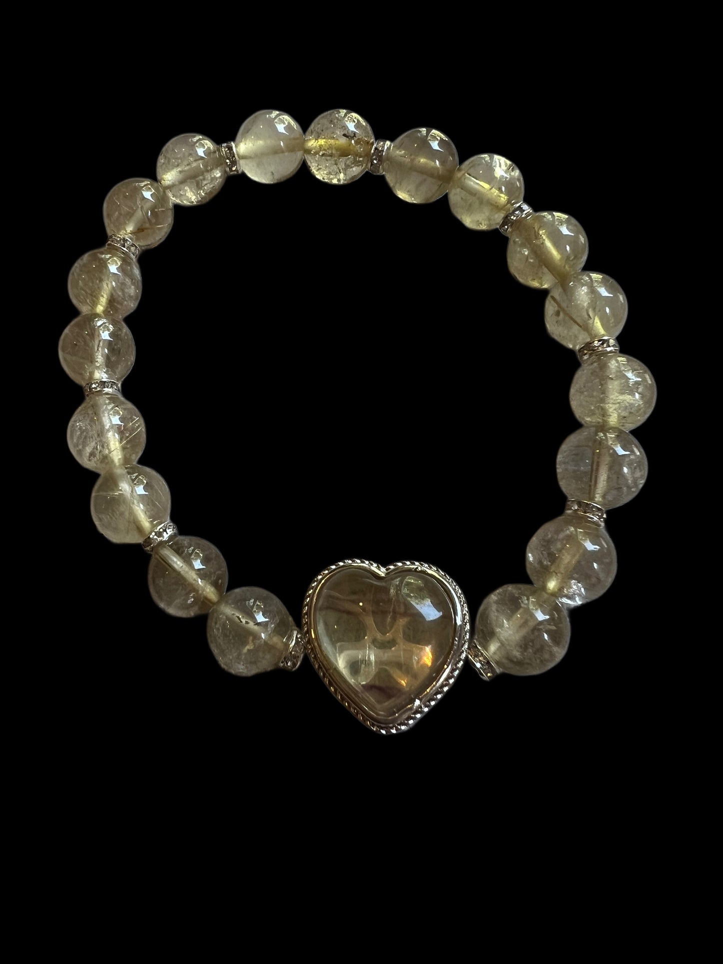 Lemon quartz & flourite bracelet