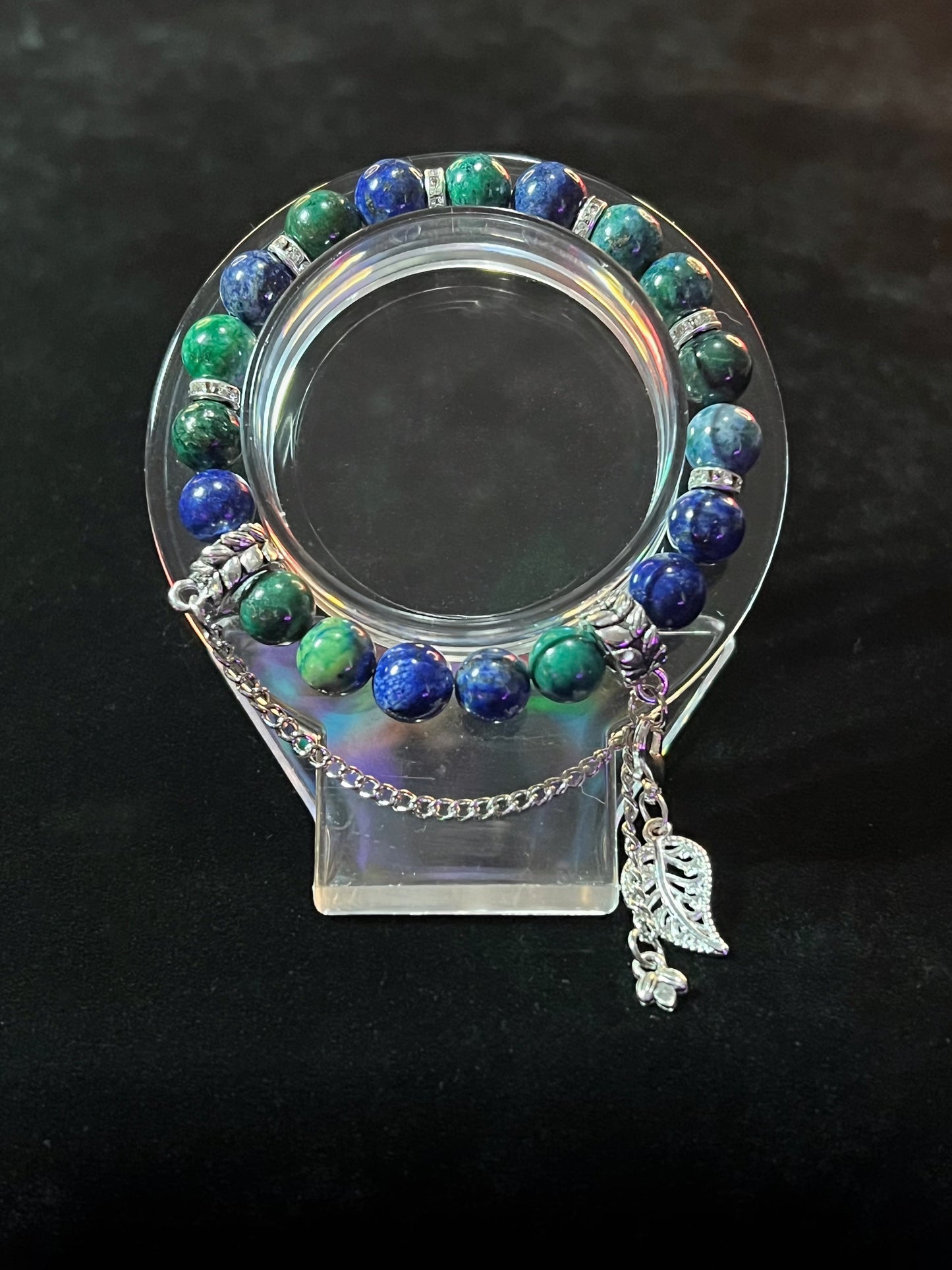 Peacock lapis lazuli bracelet 