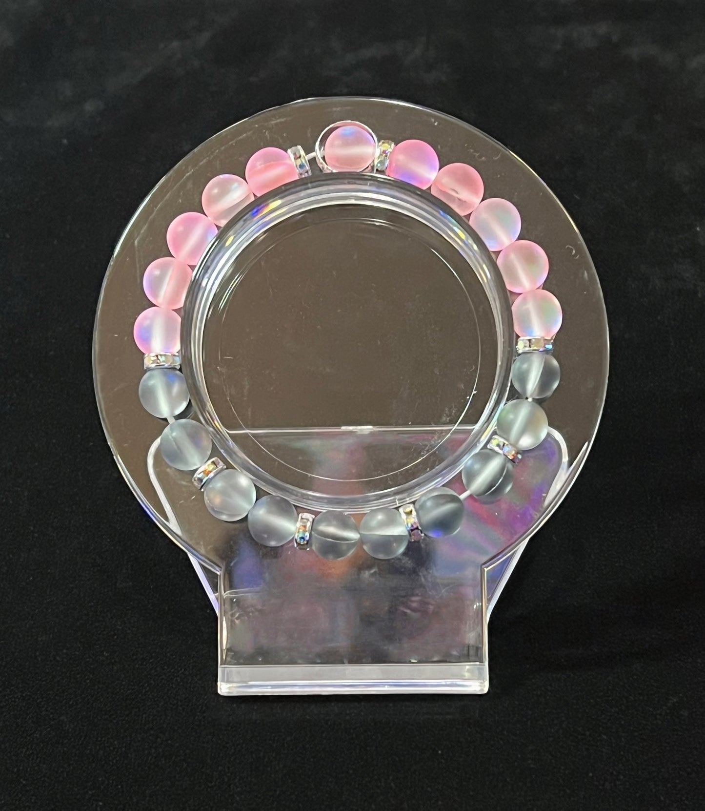 Pink & Black Glass bracelet