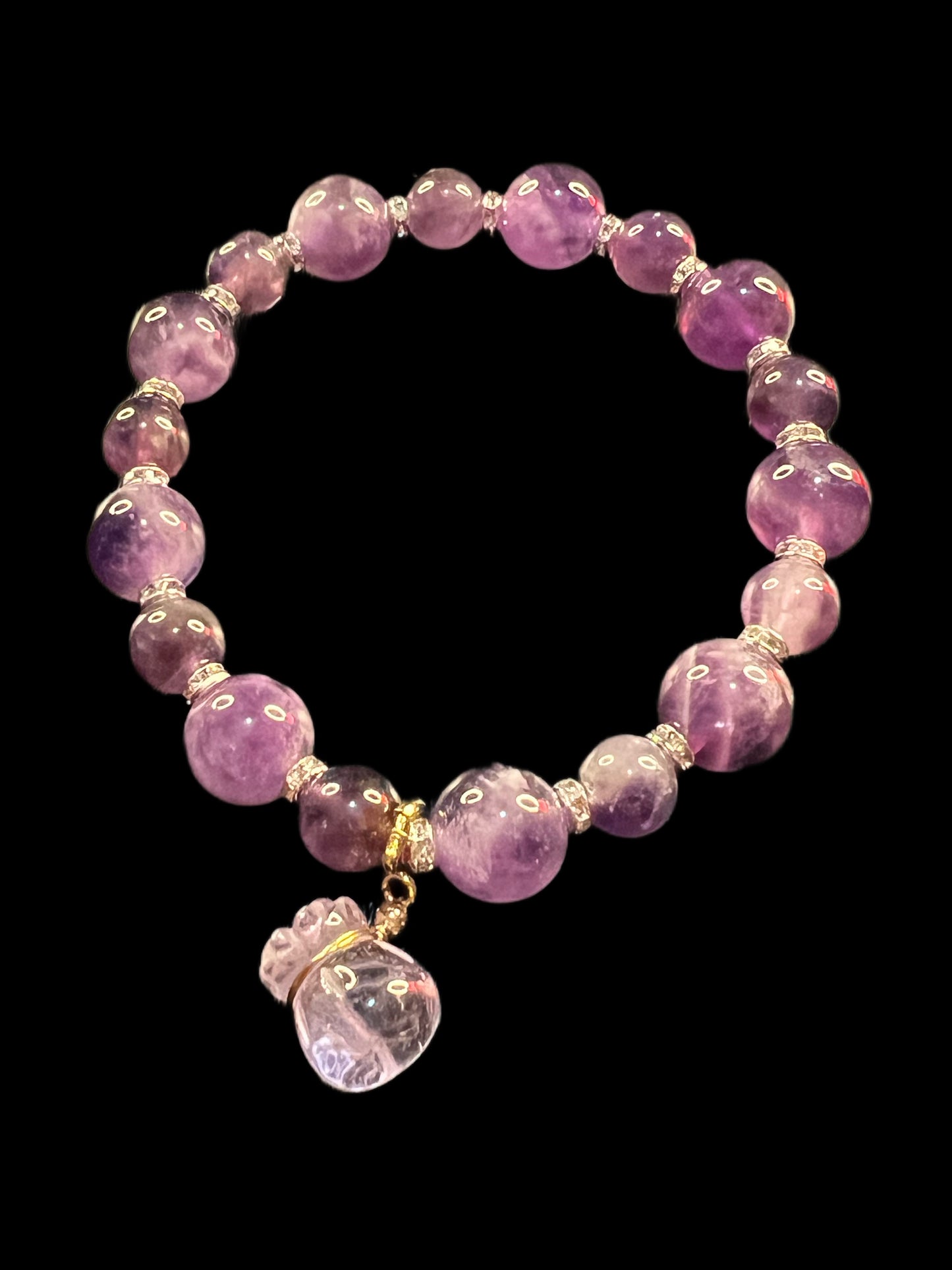 Amethyst bracelet 10mm & 8mm