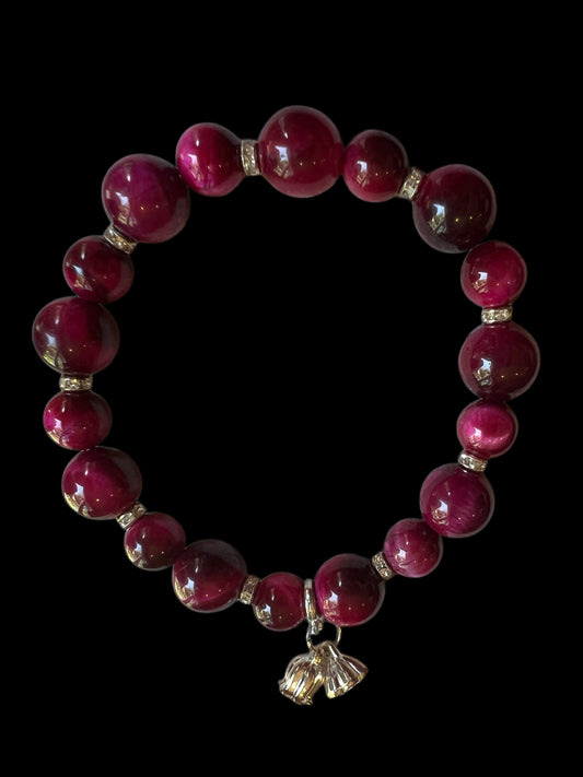 Cherry tigers eye bracelet