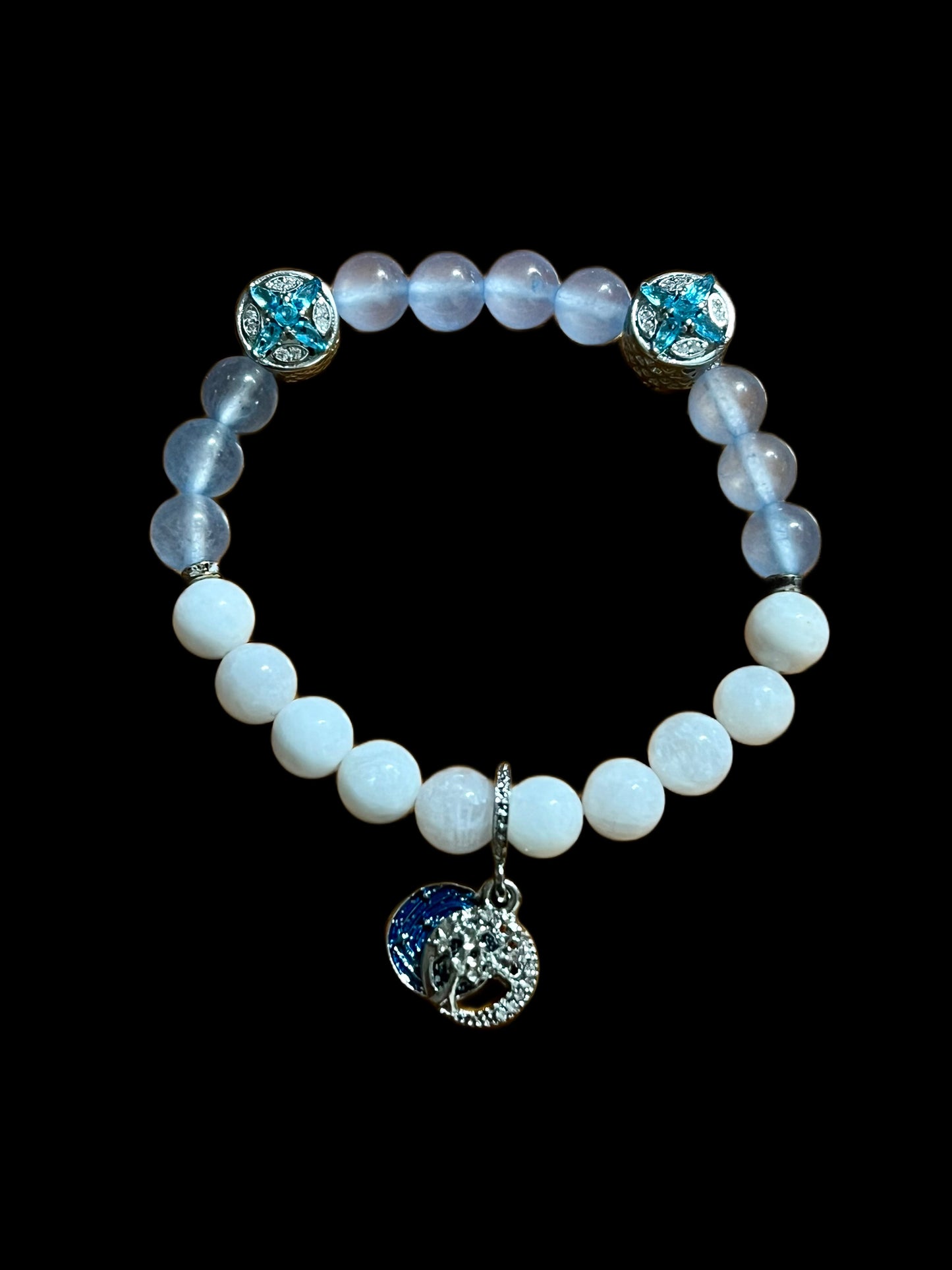 Snowball & Bubble Blue Jasper Bracelet