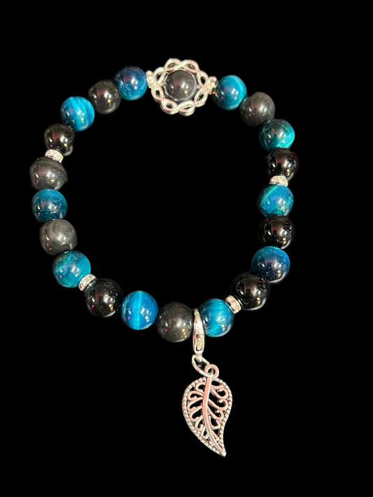Blue cats eye bracelet