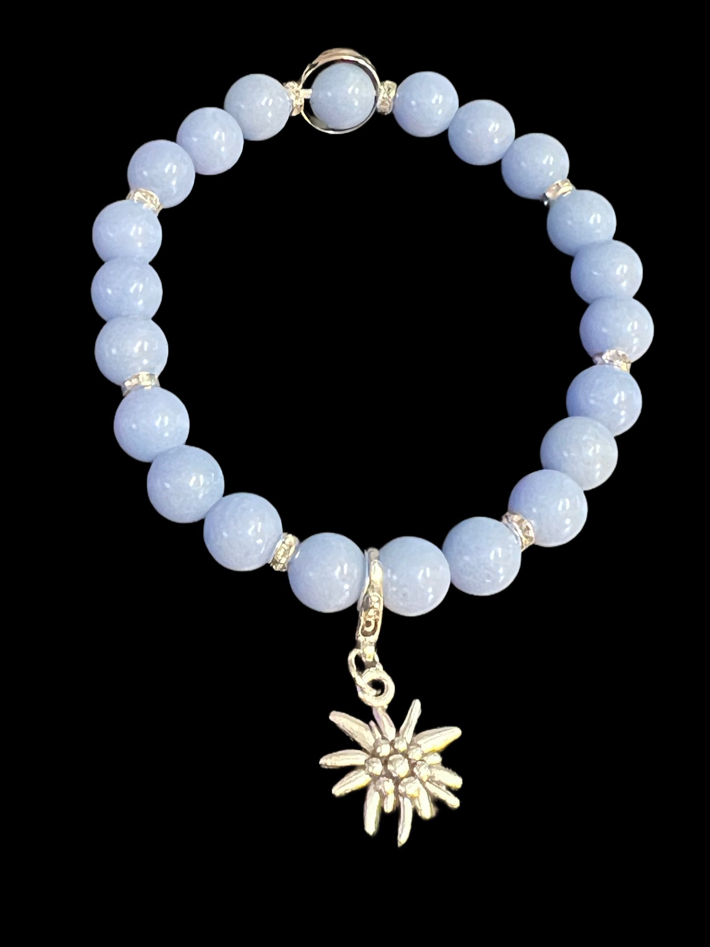 Glowing Blue Agate Bracelet