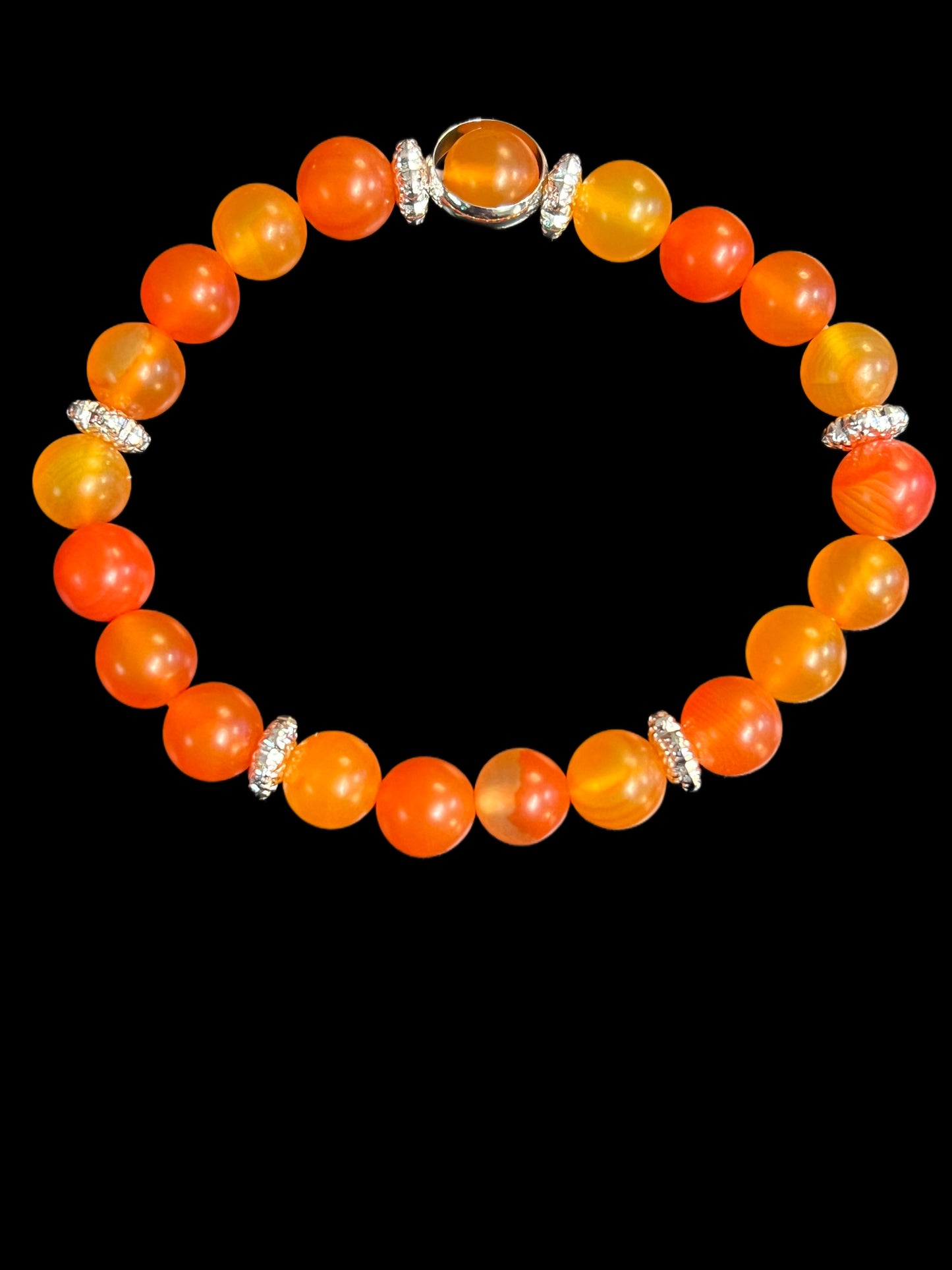 Red matte agate bracelet