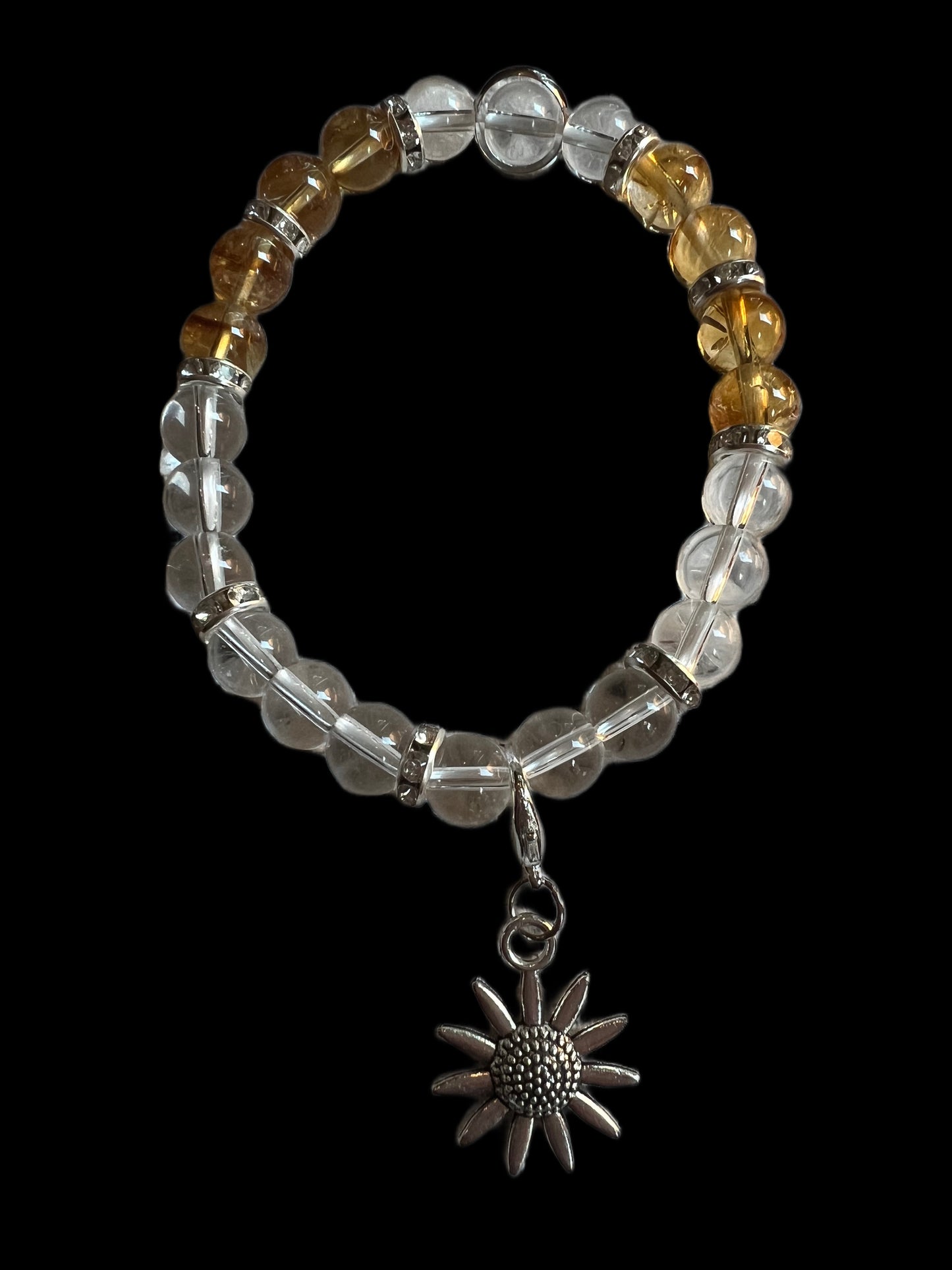 Citrine & Clear Quartz bracelet