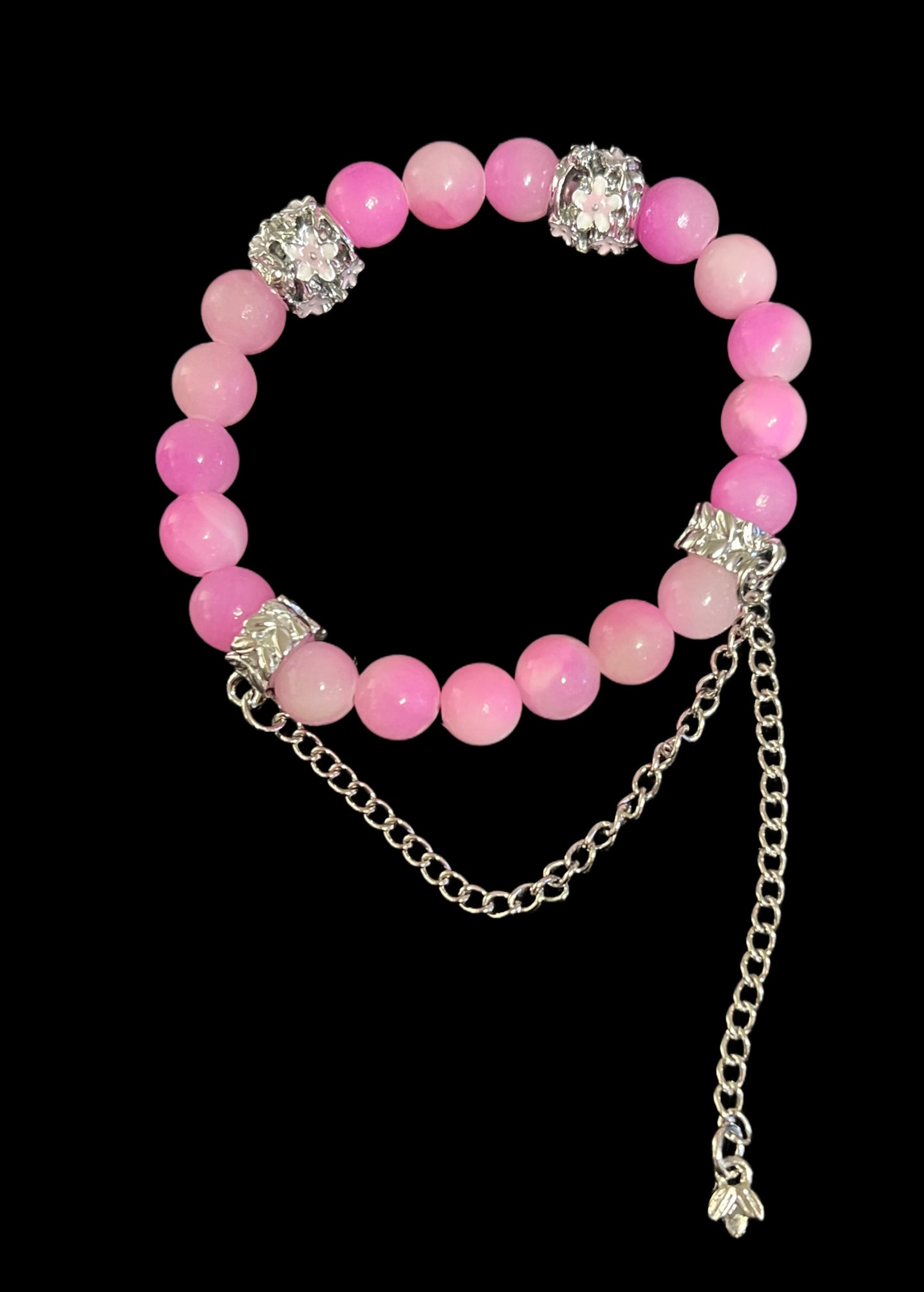 Pink paradise jade bracelet