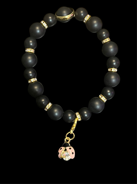 Black Matte Agate bracelet