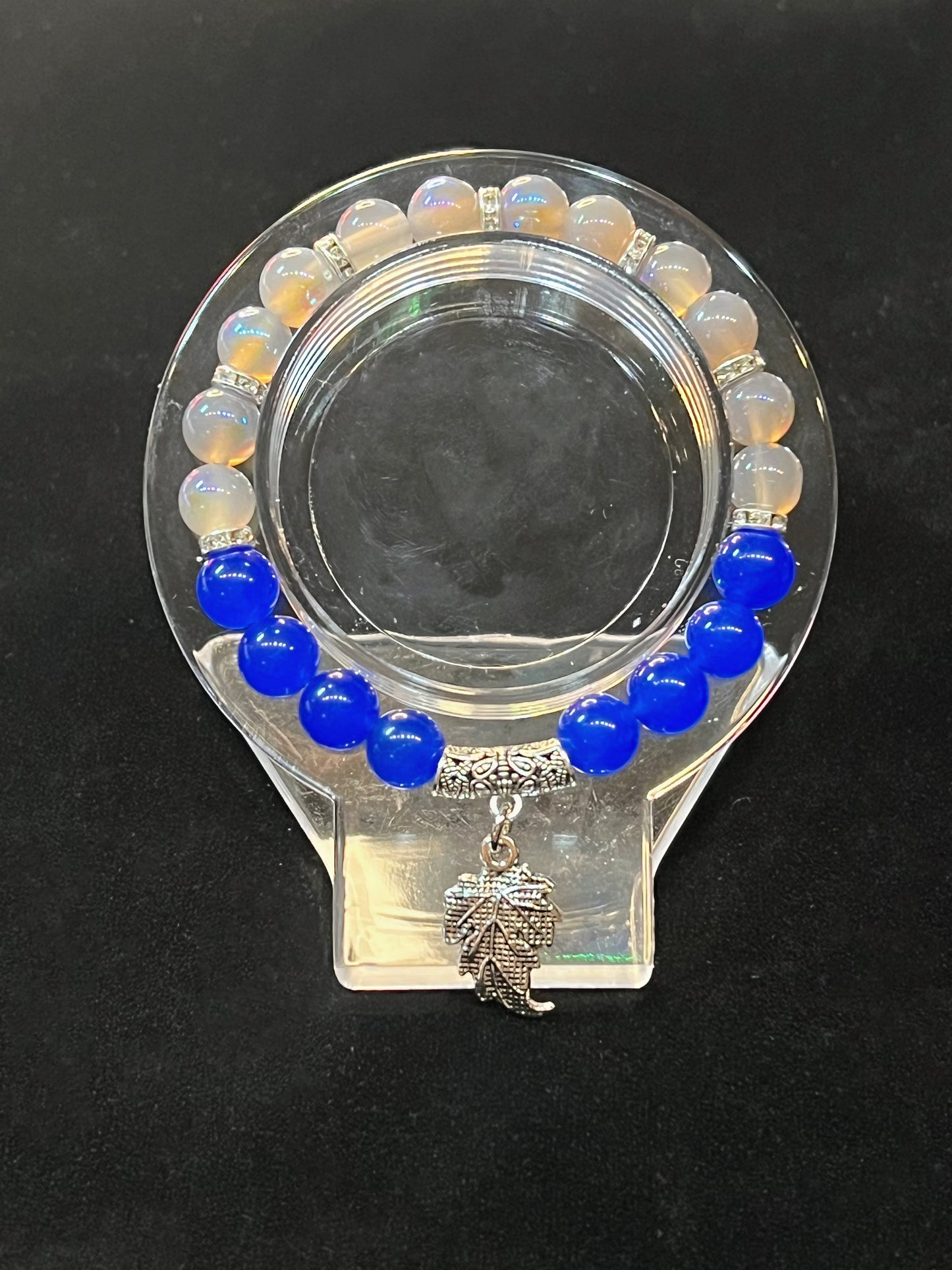 Grey Agate & Blue Quartz bracelet