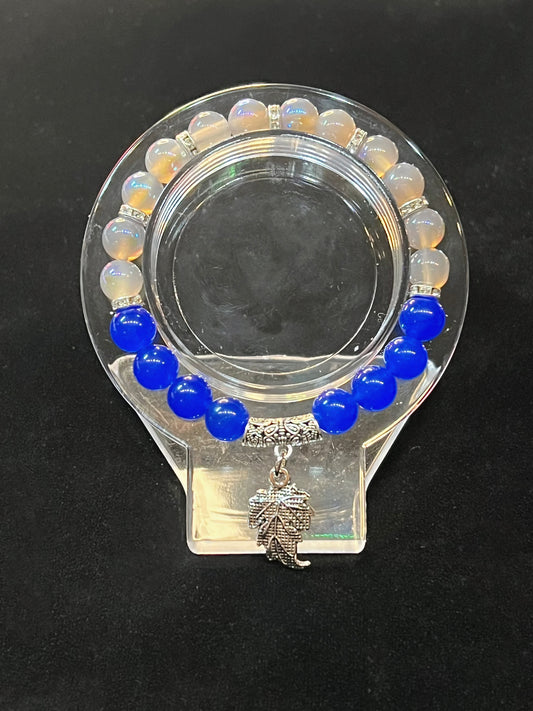 Grey Agate & Blue Quartz bracelet