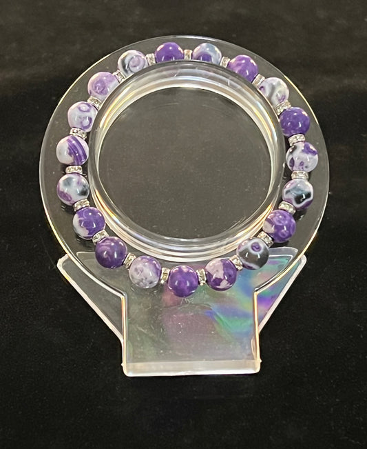 Purple Ancient Agate bracelet