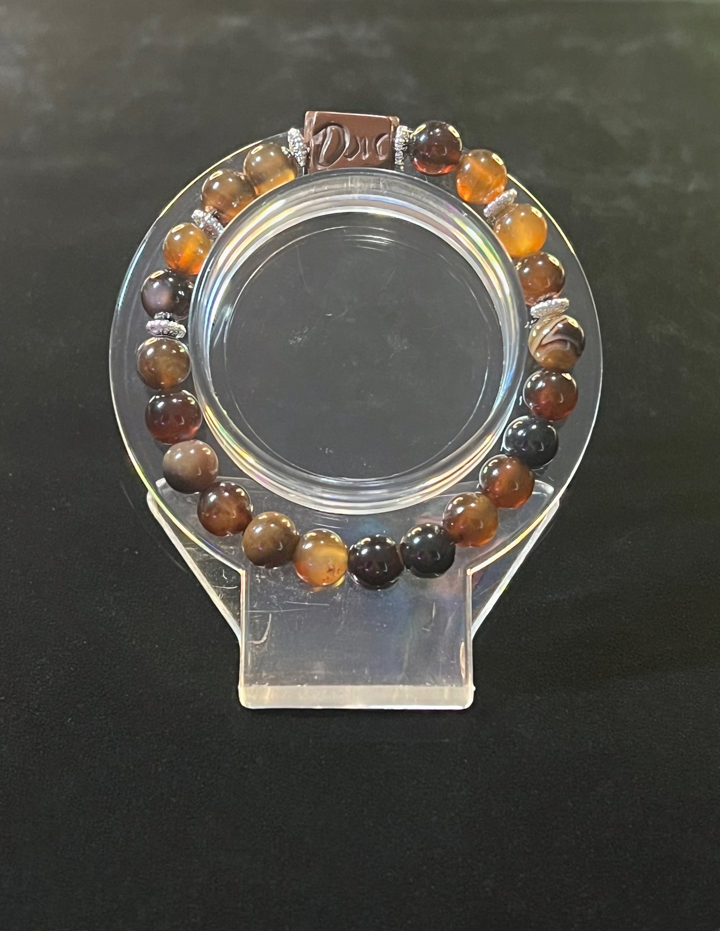 Coffee Lace Agate bracelet