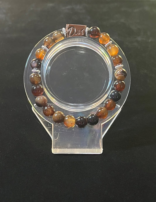 Coffee Lace Agate bracelet