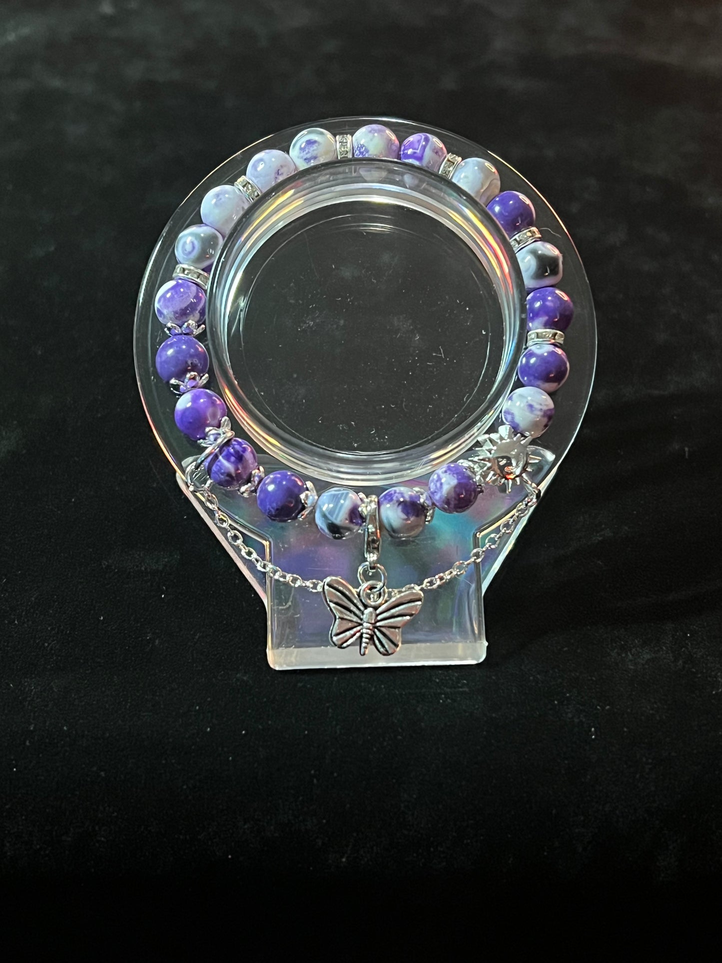 Purple Ancient Agate bracelet