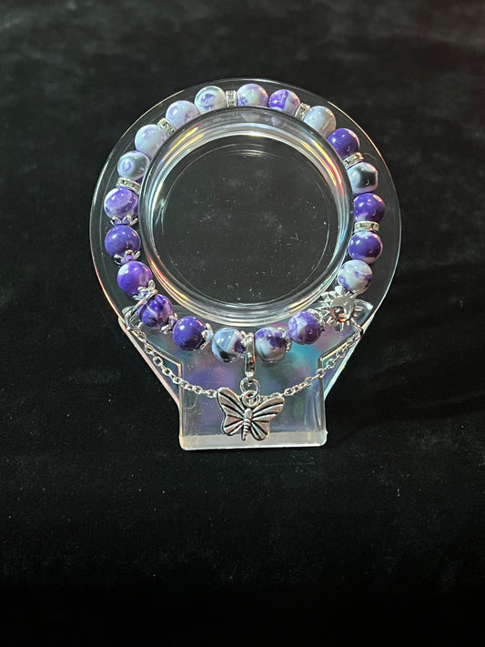 Purple Ancient Agate bracelet
