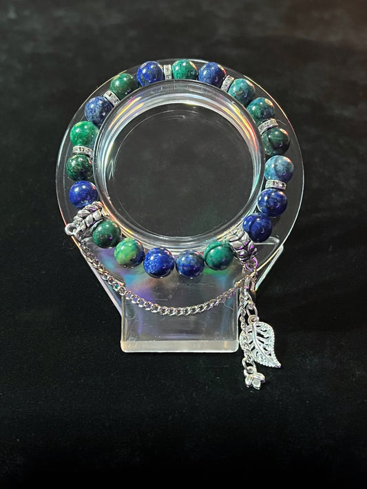 Peacock lapis lazuli￼ bracelet ￼