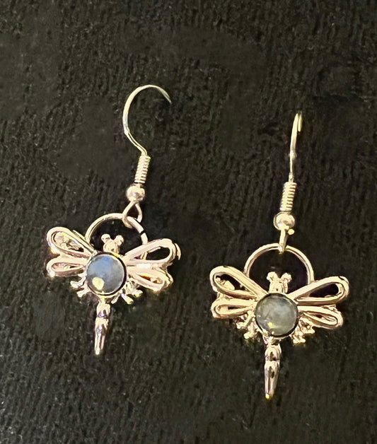 Labadorite Dragonfly Earrings
