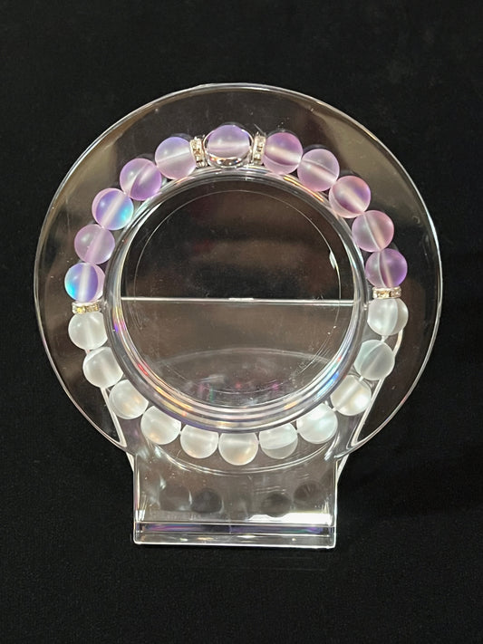 Purple & White Glass bracelet