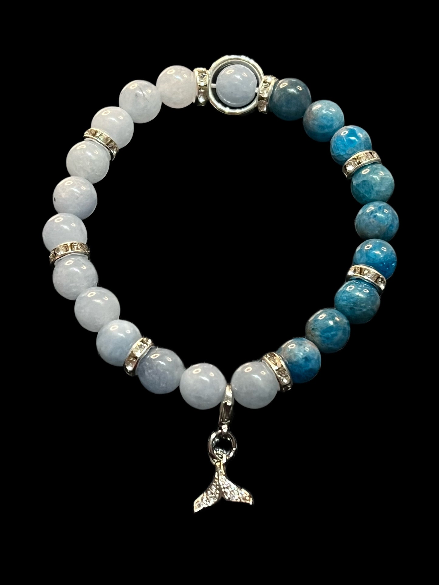 Blue Apatite and Blue Calcite Bracelet