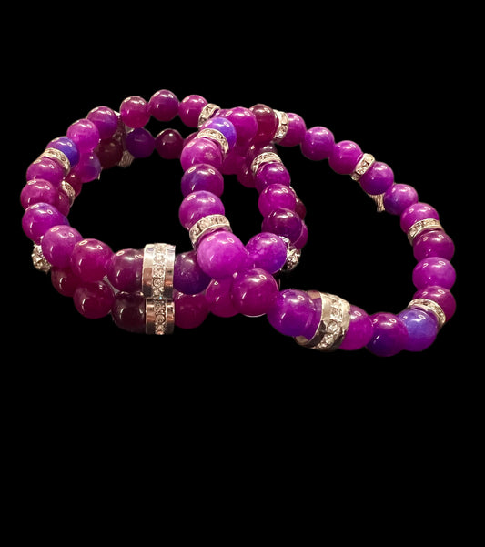 Sugilite Double Bracelet Set