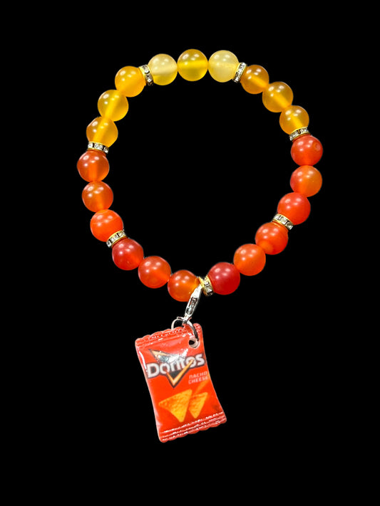Red Matte Agate Bracelet