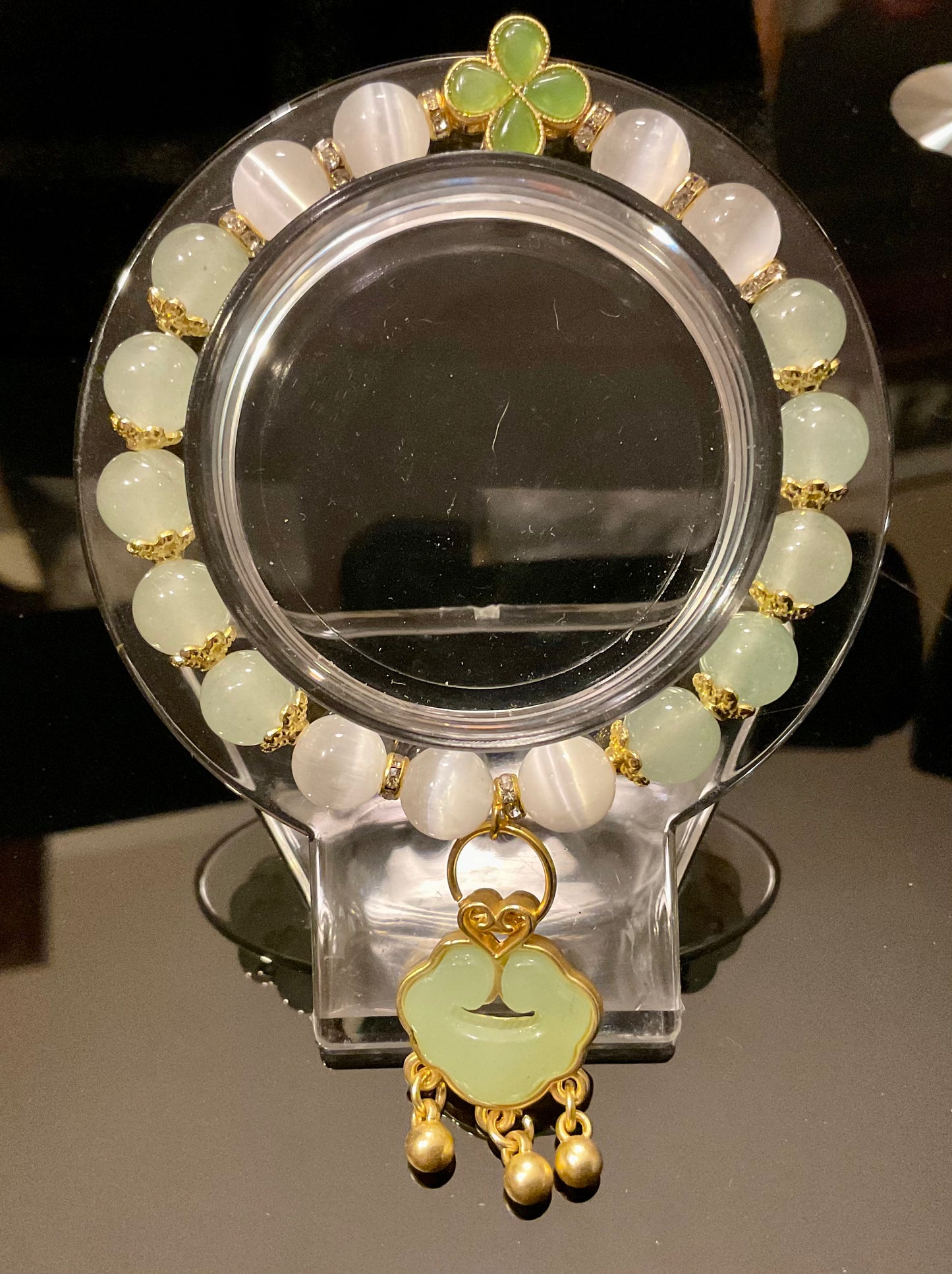 Selenite & Green Aventurine bracelet