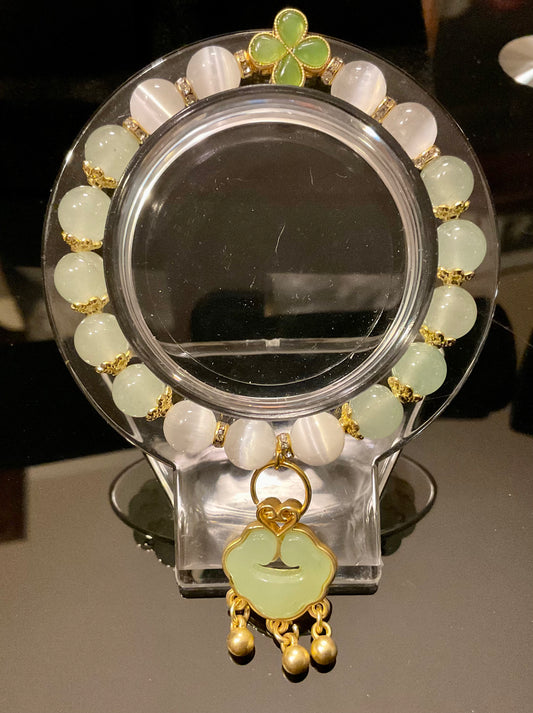 Selenite & Green Aventurine bracelet