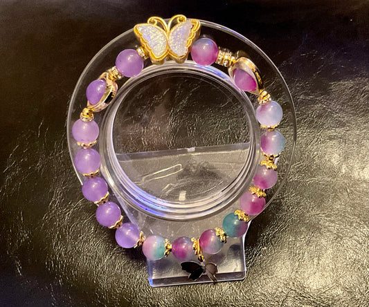 Lavender & Plum Blossom bracelet